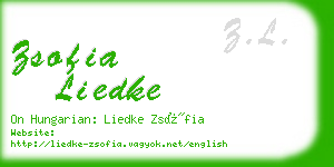 zsofia liedke business card